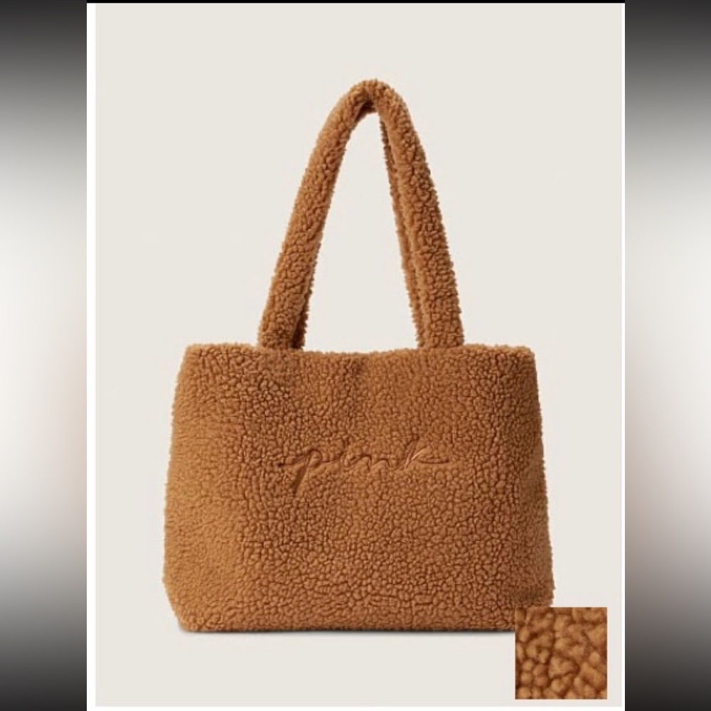 PINK Brand Cozy Plush Sherpa Tote